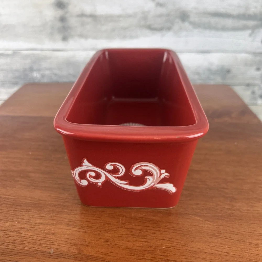 Temp-tations Doodle Doo Red Rooster .8 QT Loaf Baker